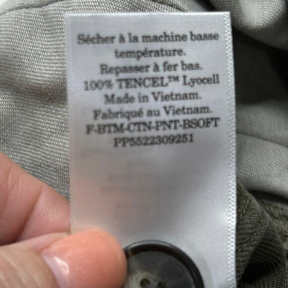 Everlane The Tencel Relaxed Chino Pants Olive Green High Rise Women 6 NWT Pocket - Picture 12 of 12